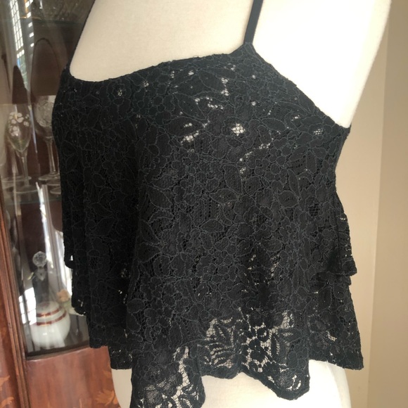Black crochet crop top - Picture 2 of 5